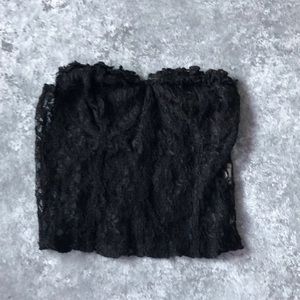 Black Lace Tube Top | Medium